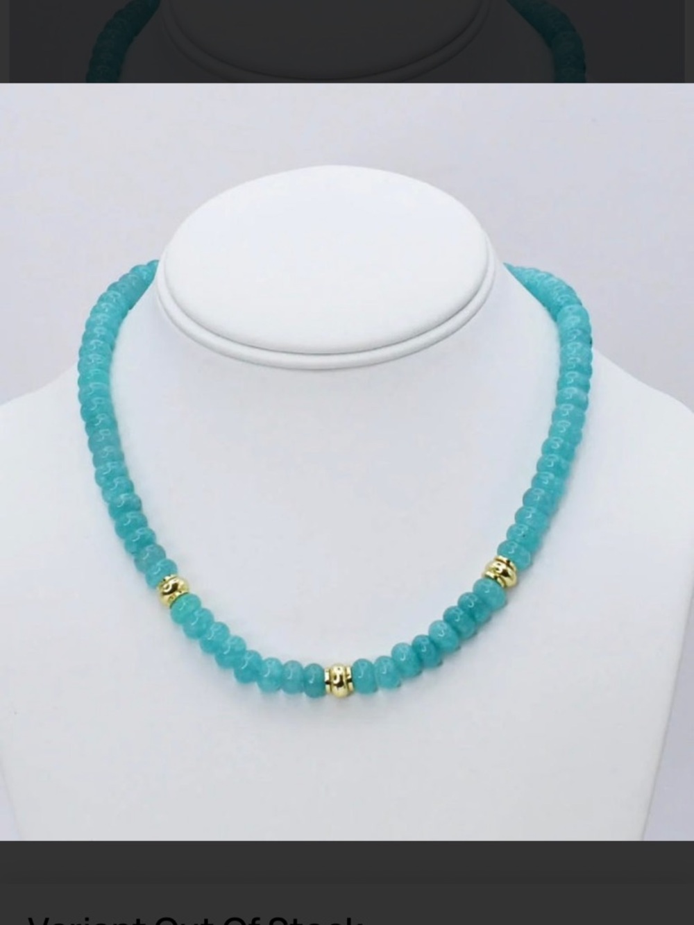 NWT Treasure Jewels Aqua Girl Gemstone Necklace